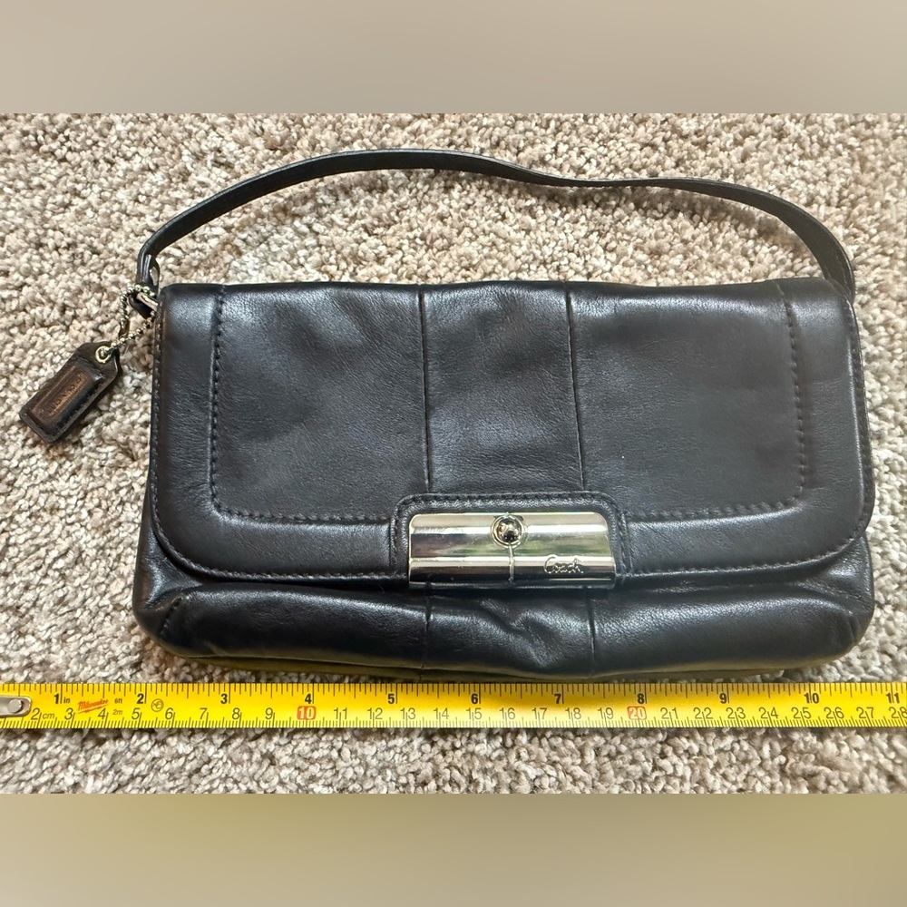 Coach Black Leather Wristlet